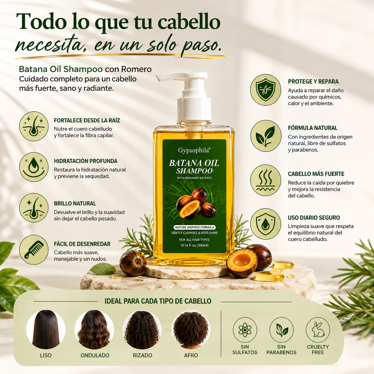 Shampoo Batana Crecimiento Cabello