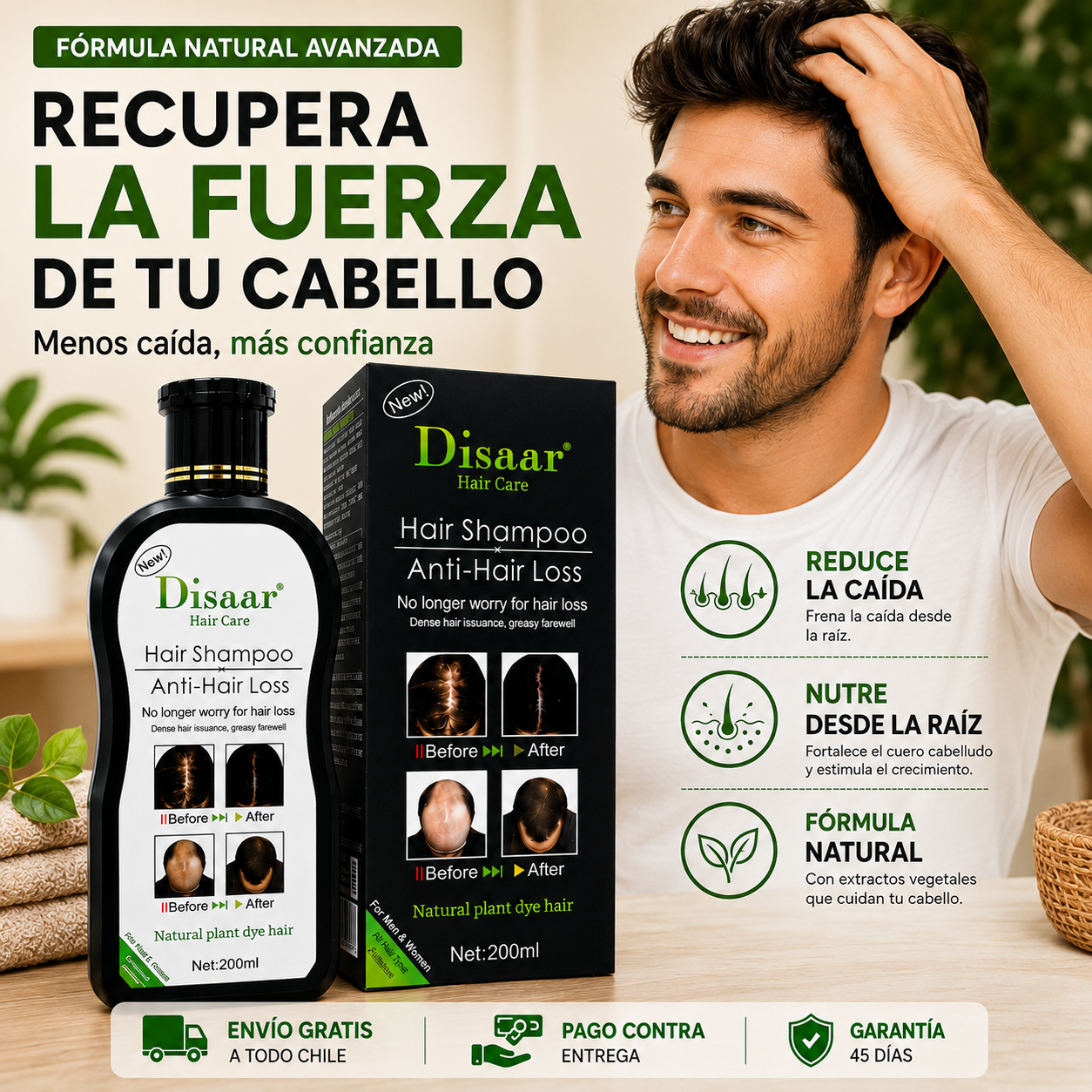 SHAMPOO CUIDADOR DE PELO ANTICAIDA DISAAR