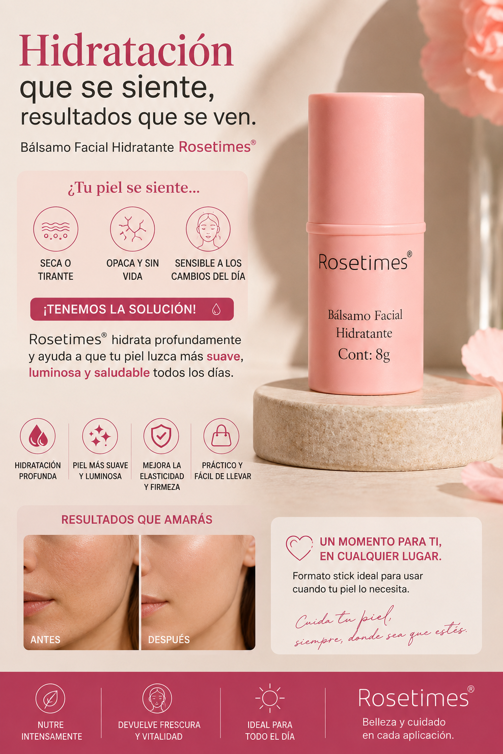 Balsamo Facial Hidratante Antiarrugas