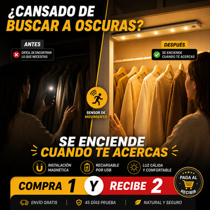 Barra LED Moderna con Sensor de Movimiento 50cm