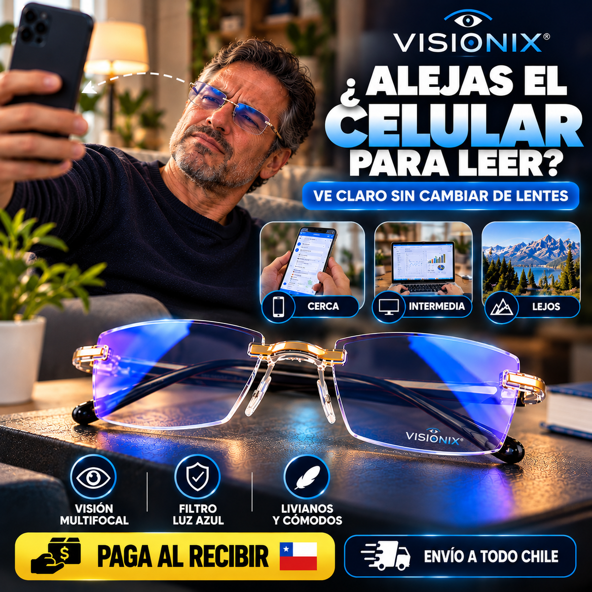 VISIONIX® Lentes Multifocales Fotocromáticos