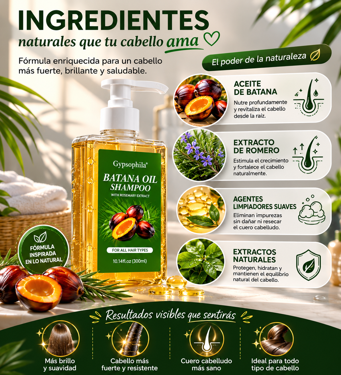Shampoo Batana Crecimiento Cabello